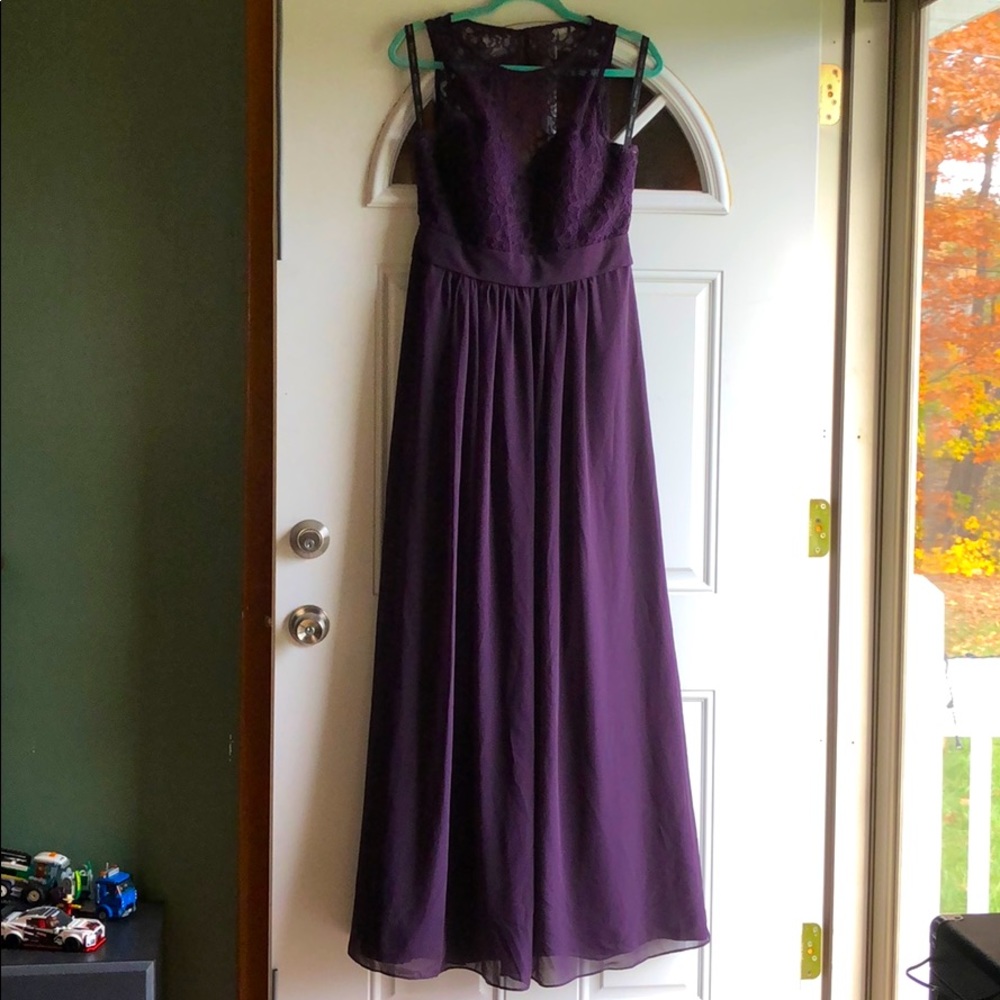 Bill Levkoff Long Purple Gown Size 12